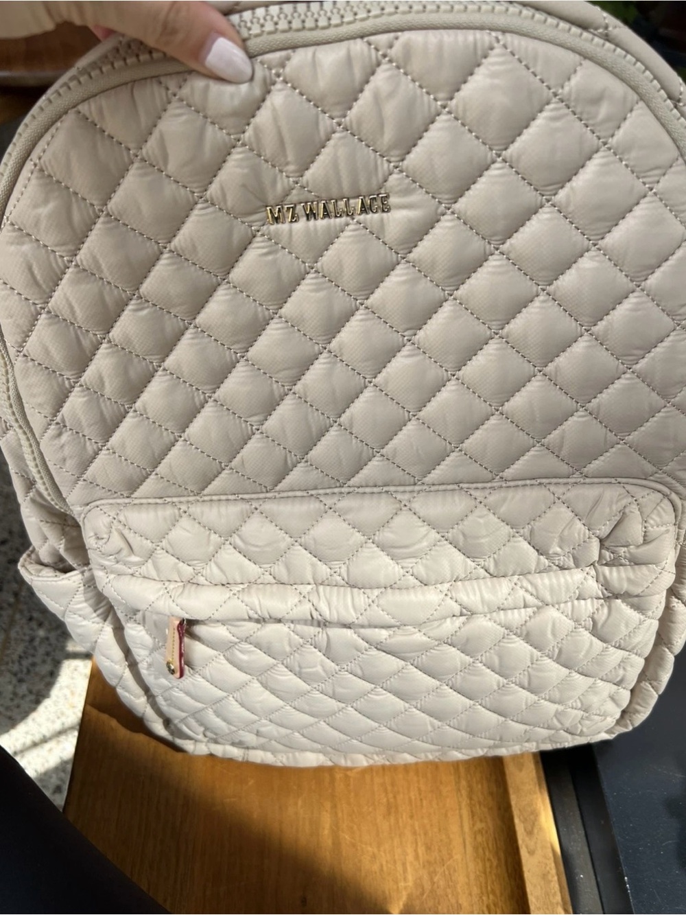 MZ Wallace Quilted Sand Backpack